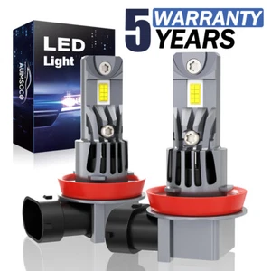 H11 H9 H8 LED Headlight Bulb High Low Beam Fog Light 100W 12000LM 6500K White 2x - Imagen 1 de 13