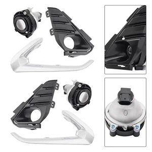 6Pcs Bumper Fog Light Lamp w/ Bezel Frame Chrome Trim For GMC Terrain 2018-2021 - Picture 1 of 18