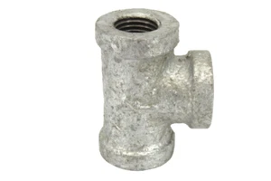 Galvanised Malleable Iron Tee Pipe Fitting 8mm (1/4") - Picture 1 of 3