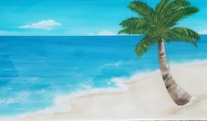 Ozean Gemälde auf Holz mit Harz - Original Kunst - Küste Strand Haus Deko - Bild 1 von 7