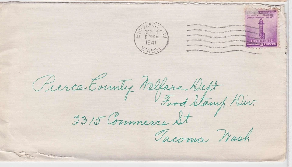 TurtlesTradingPost- Enumclaw, Washington- 1941 Town Cancel - Image 1 of 1