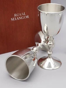 Royal Selangor Weinkelche - Zinn mit Präsentationsbox aus Holz - Bild 1 von 11