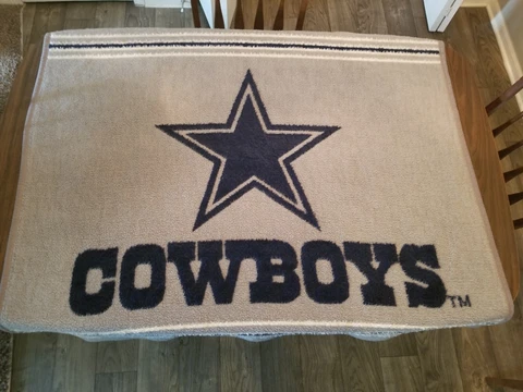 Biederlack Blanket Dallas Cowboys 52" x 45" Vintage Blue Gray Throw Football NFL Cover
