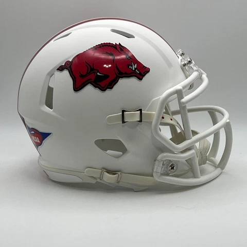 Arkansas Razorbacks CUSTOM Concept Matte White Mini Football Helmet Cover