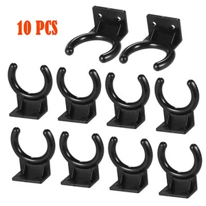 10Pcs Wireless Microphone Hanger Plastic Mic Holder Wall Mount Clamp Rack J9S3 - Picture 1 of 8
