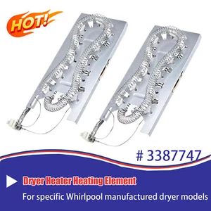 Elemento de calefacción calentador secadora 2 piezas 3387747 para Whirlpool Kenmore Maytag Roper NUEVO - Imagen 1 de 15