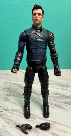 Marvel Legends figure Winter Soldier Bucky Barnes Disney Plus NO Falcon BAF Cover