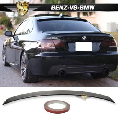 Fits 07-13 BMW 3 Series E92 2Dr AC Style Roof Spoiler Painted  #668 Jet Black - Imagem 1 de 4