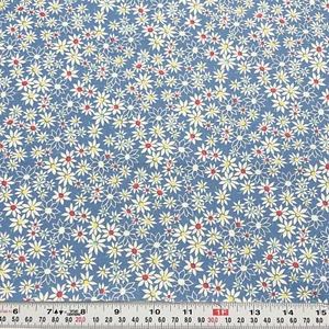 Pampered Pooch Chloe's Closet Moda Florals Blue Cotton Fabric Remnant 12" x 44" - Picture 1 of 2