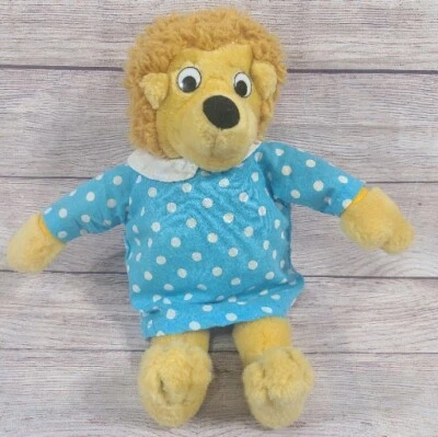 The Berenstain Bears Plush Mama Bear Blue White Polka Dot Dress 14" - Image 1 of 4