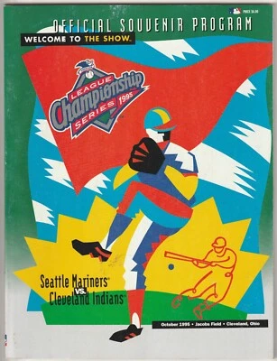October 1995 Mariners vs Indians A.L. Championship Series Baseball Program - Image 1 of 2