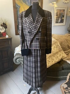 Country Casuals Vintage Unworn Checked Wool Blend Jacket /Skirt Suit 16/14 ⭐️ - Picture 1 of 12