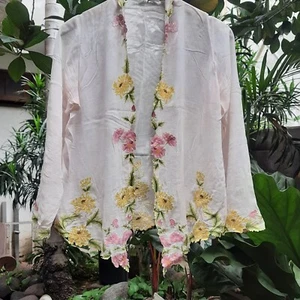 Beautiful Antique Pink Kebaya Peranakan Nyonya Straits Chinese - Picture 1 of 4