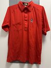 Disney Pro Collection Polo Golf Shirt Mens Large L Red Mickey Mouse Pocket EUC