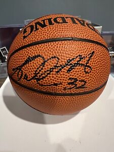 Karl Malone Signed Mini Basketball Beckett Utah Jazz Autographed BAS COA
