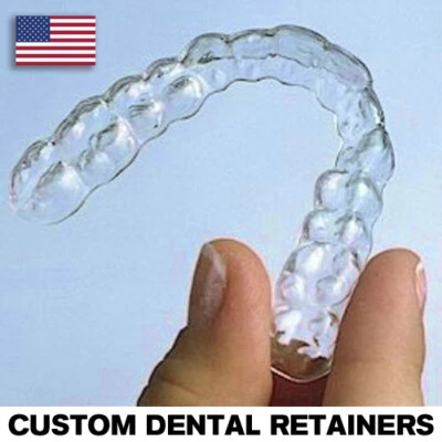 Custom Dental Retainers Upper AND Lower Set- Aligner Type Made by USA Dental Lab - Image 1 of 4