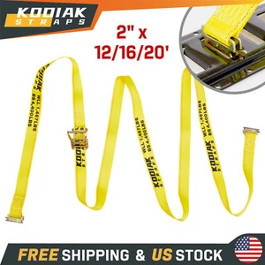 2"x 12/16/20' E-Track Ratchet Straps For Crago Trailer (Various Styles) - Picture 1 of 14