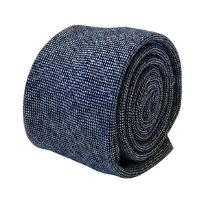 Frederick Thomas Designer speckled mottled navy blue & white mens 100% wool tie - Picture 1 of 4