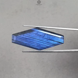18.30Ct AAA+ Blue Labradorite Faceted Cut Fancy Cabochon Gemstone 35*15mm 1pc - Picture 1 of 5