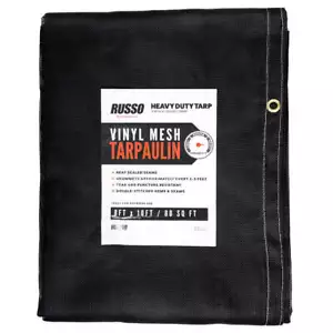 8X10 Vinyl Coated Mesh Tarp for Dump Truck Fence Cover Landscape Trailers - Picture 1 of 3