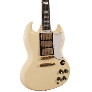 Gibson 2020 Custom Shop ‘63 Les Paul SG Custom M2M Classic White w/OHSC 981 USED - Picture 1 of 10