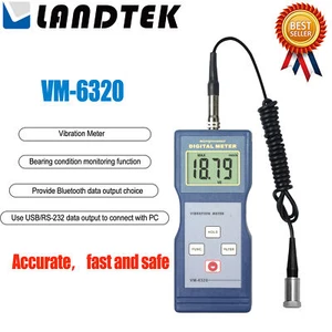 VM6320 Digital Vibration Meter Tester Vibrometer Gauge VM-6320 New✦Kd - Picture 1 of 2