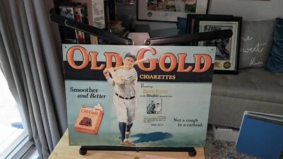 Babe Ruth New York Yankees Metal Sign USED Wall Art 12.5x16 Old Gold - Image 1 of 2