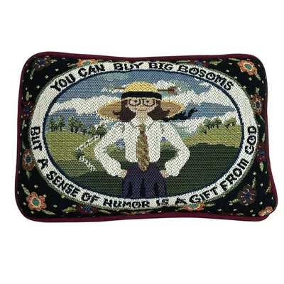 Decorative Throw Pillow Tapestry Busom Humorous Quote Gift From God - Image 1 of 4