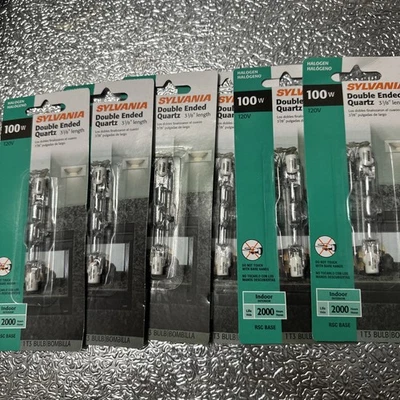 6 - Sylvania 100 watt, Double Ended Quartz   (3 1/8” Length)  (T3) - Image 1 of 3