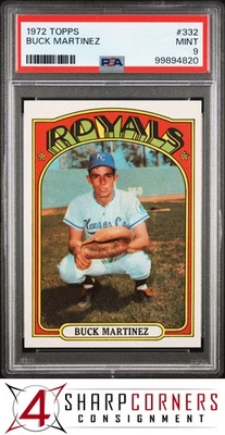 1972 TOPPS #332 BUCK MARTINEZ ROYALS PSA 9 - Image 1 of 4