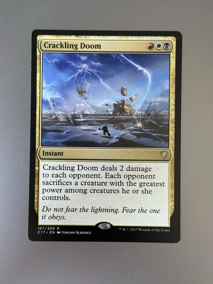 Crackling Doom NM Eng MTG - Commander 2017 Magic The Gathering - Image 1 of 1
