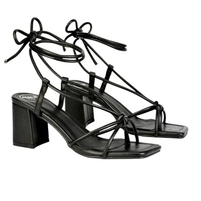 XY London - Damen Sandalen "Mackenzie", Zum Schnüren, Blockabsatz (XY286) - Bild 1 von 4