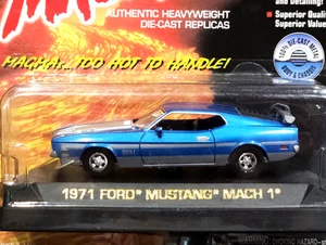 Johnny Lightning 71 1971 Ford Mustang Mach 1 Magmas Collectible Car 1:43 Blue - Picture 1 of 3