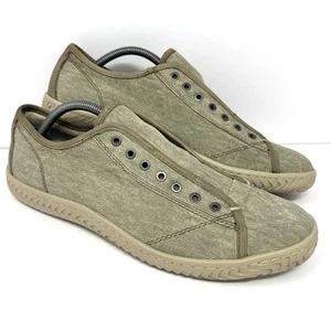 Scarpe da ginnastica John Varvatos uomo Hattan senza lacci moda taglia 11 beige slip on ottime condizioni - Foto 1 di 8