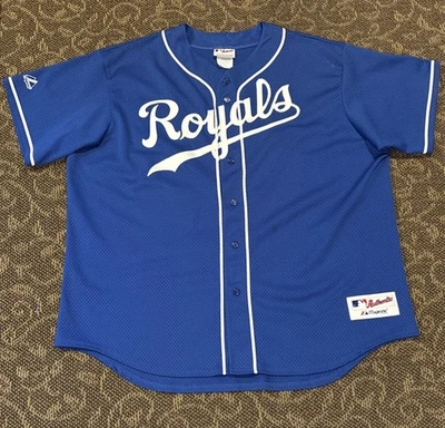 Men’s VINTAGE Majestic Kansas City Royals Blue MLB Baseball Jersey Size XXL🔥 - Image 1 of 4
