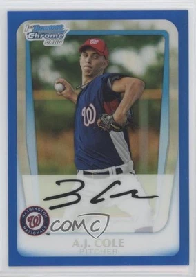 2011 Bowman Chrome Prospects Blue Refractor /150 AJ Cole #BCP160 - Image 1 of 2