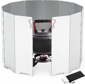 Camping Stove Windscreen 12 Plates Ultralight Folding Camp Windscreen... - Picture 1 of 3