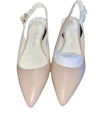 Anne Klein Women's Leather Flex Nude  Dress Pump Kitten Heel New Size 8 - Image 1 of 4