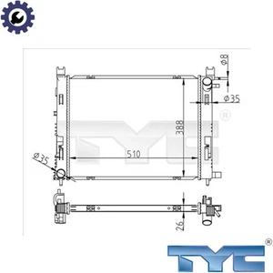RADIATOR ENGINE COOLING 728-0062 FOR DACIA LODGY DUSTER/SUV/Van LOGAN/MCV/II - Picture 1 of 6