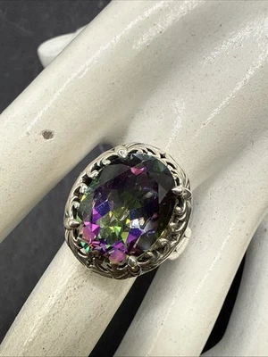 ⭐️Stunning Sterling Silver MultiColor Mystic Topaz Ring Size 7 (1) - Image 1 of 4