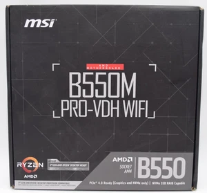MSI B550M PRO-VDH WiFi ProSeries Motherboard (AMD AM4, DDR4, Micro-ATX) - Picture 1 of 12