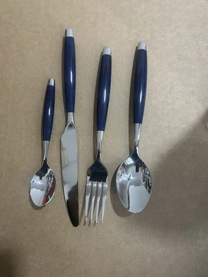 TUPPERWARE  CHEF-SERIE BESTECK (4-TEILIG) MESSER GABEL LÖFFEL TEELÖFFEL - Bild 1 von 3