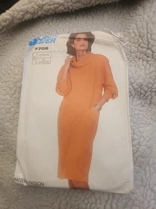 1986 SIMPLICITY SUPER SAVER MISSES PULLOVER DRESS PATTERN 7709 SZ 12+14+16 UNCUT - Picture 1 of 5