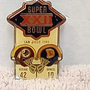 Super Bowl XXII Washington Redskins Denver Broncos Starline Pin - Picture 1 of 4
