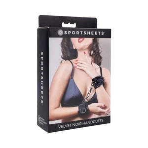 Sportsheets Velvet Noir Handcuffs - Picture 1 of 1