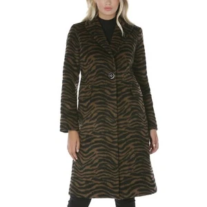 NWT STUNNING!! TAHARI FAUX FUR ZEBRA Print Walker Coat-SMALL - Picture 1 of 11