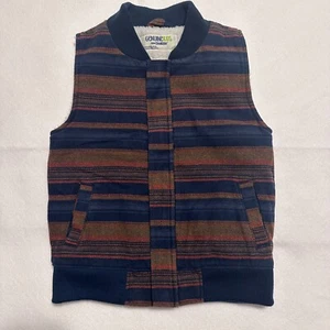 OshKosh Genuine Kids Children's Winter Vest 4T Blue/Rust Color Faux Fur Lining - Picture 1 of 7