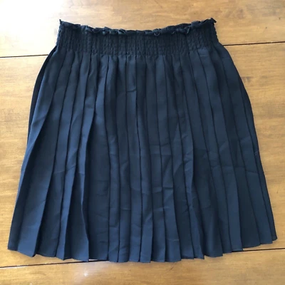 Saia curta plissada preta Nordstrom Savvy cintura elástica tamanho único serve para muitos - Imagem 1 de 4