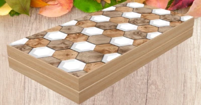 Geowood Backgammon /Brettspiel edle Handarbeit, Perlmutt,orientalisch,Tavla,Holz - Bild 1 von 4