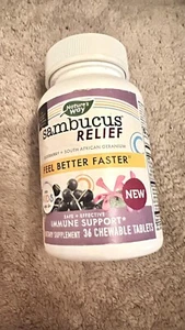 Nature's Way, Sambucus Relief, Immune Support, For Kids, Ages 2+, Berry, 36 NEW - Picture 1 of 1